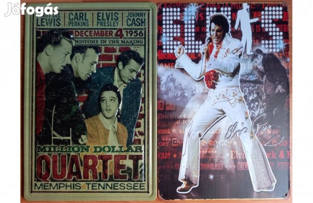 Dekorációs fém tábla (Million Dollar Quartet - Elvis )