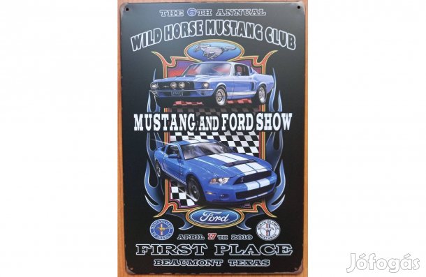 Dekorációs fém tábla (Mustang & Ford)