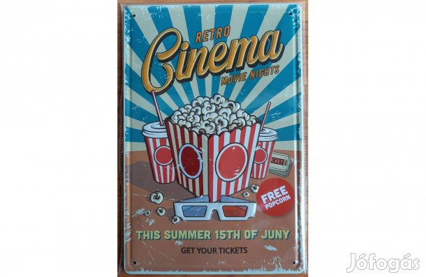 Dekorációs fém tábla (Retro Cinema)