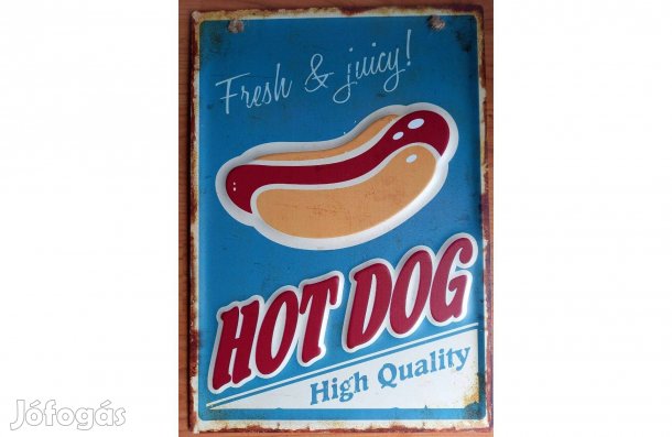 Dekorációs fém tábla (Retro Hot-Dog - )