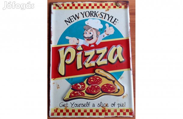 Dekorációs fém tábla (Retro Pizza - Szerezz Magadnak -