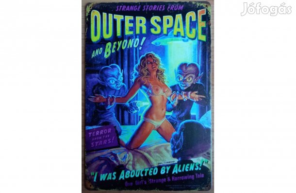 Dekorációs fém tábla (Space & Aliens )