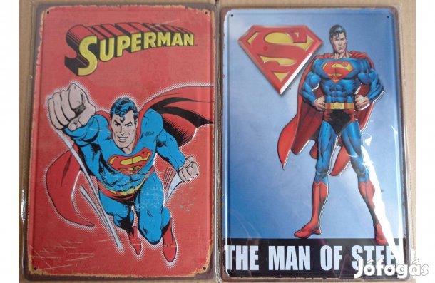Dekorációs fém tábla (Superman) Dombornyomott