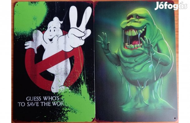 Dekorációs fém tábla (Szellemirtók (Ghostbusters) ) Ikonikus Film 1984