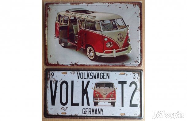 Dekorációs fém tábla (VW T1 Transporter Osztott Ablakos Lakóautó )