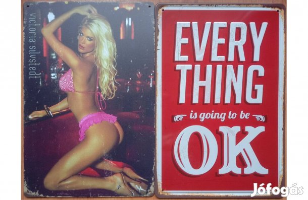 Dekorációs fém tábla (Victoria Silvstedt - Playboy 1997 Playmate -