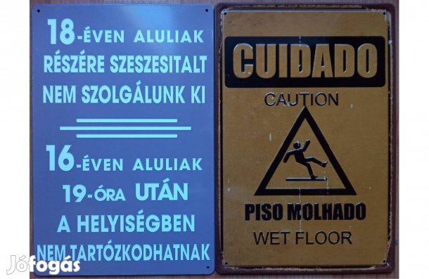 Dekorációs fém tábla ( Figyelmeztető Táblák)