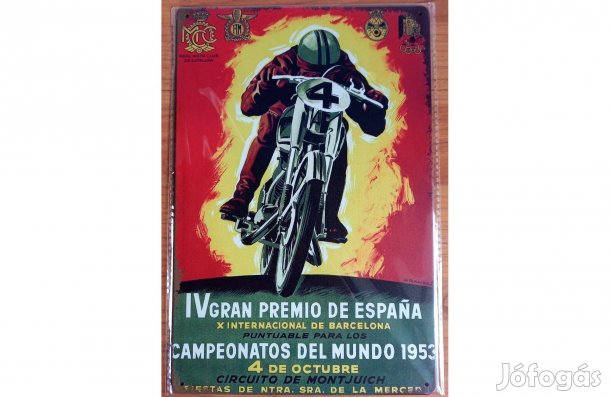 Dekorációs fém tábla ( Isle of Man Tourist Trophy a legnagyobb hagyomá