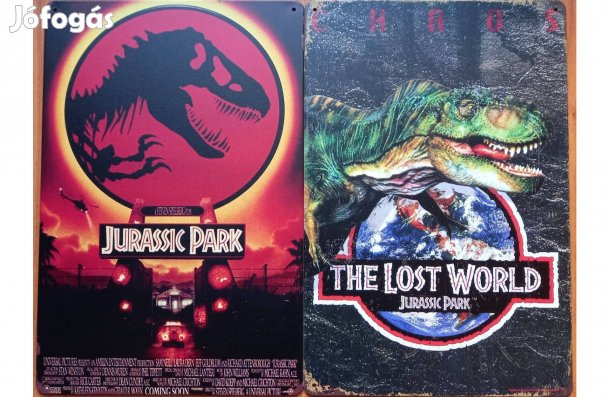 Dekorációs fém tábla ( Jurassic Park - Az Elvesztett Világ )