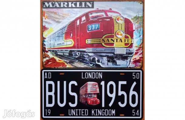 Dekorációs fém tábla ( Marklin - London )
