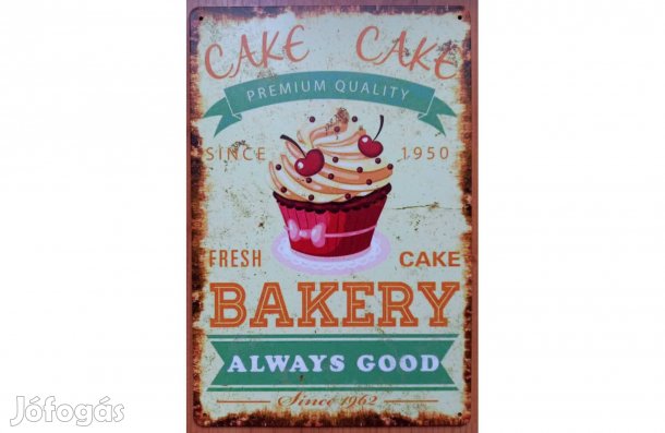 Dekorációs fém tábla ( Premium Minőségű Sütemények)