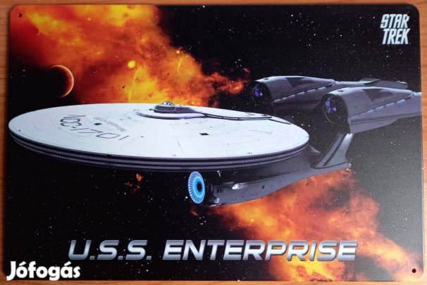 Dekorációs fém tábla ( U.S.S. Enterprise)