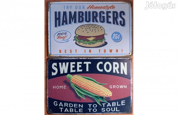 Dekorációs fém tábla ( - Házi Hamburger - Házilag Termesztett
