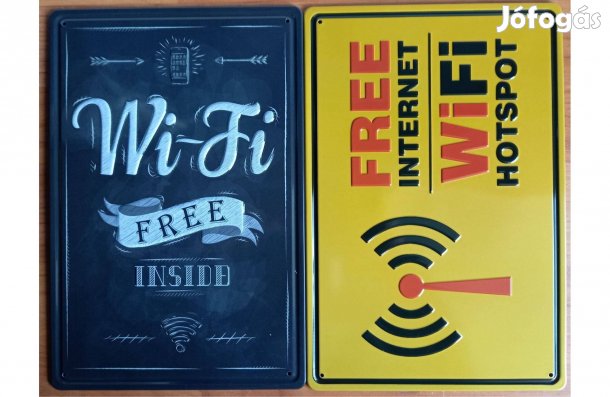 Dekorációs fém tábla ( - Ingyenes INTERNET-WIFI) Dombornyomott