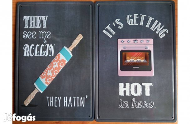 Dekorációs fém tábla ( - Konyha - ITT Kezd Meleg Lenni- Sodrófa -