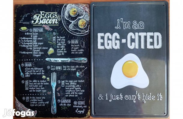 Dekorációs fém tábla ( - Szalonnás Tojás)