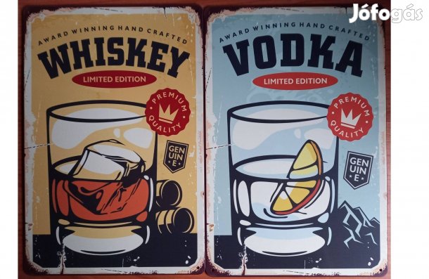 Dekorációs fém tábla ( - Whiskey - Vodka Prémium Minőség)