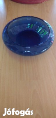 Dekorációs üvegtál / Kék