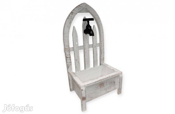 Dekoratív fa edénytartó csaptelepes dizájnnal 22x15x42,5 cm