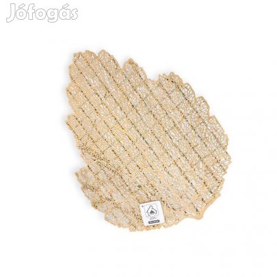 Dekoratív levélmintás tányéralátét arany, 46x36 cm