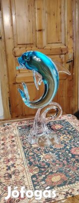 Dekoratív üveg delfin