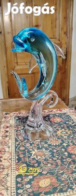 Dekoratív üveg delfin