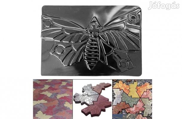 Dekorsablon Műanyag térkő öntőforma - pillangó - 44 x 30 x 4,3 cm