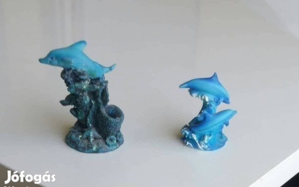 Delfinek Dekoráció Akváriumdísz Kék delfin szobor akvárium- szoba disz