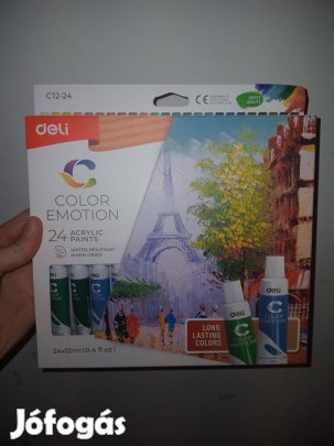 Deli Color Emotion akrilfesték készlet, 24x12 ml