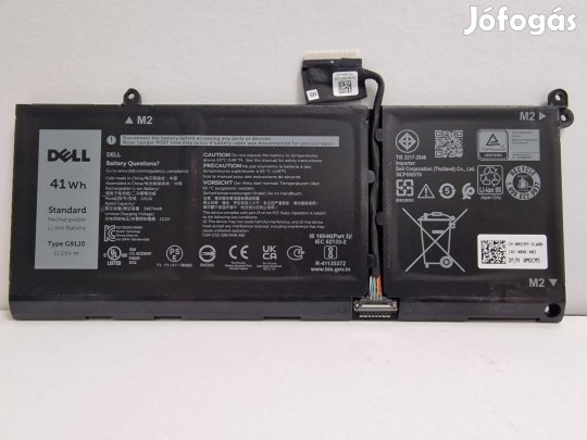 Dell Latitude 3320 3420 3520 laptopokhoz akku. Dell G91J0 11.25V 3640m