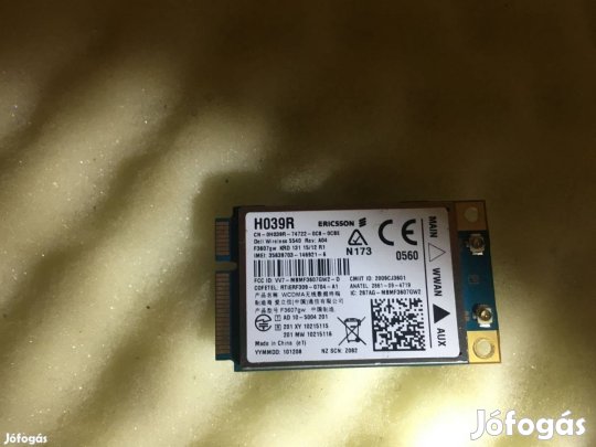Dell MOBILE Broadband DW5540 Ericcson H039R 3G WWAN Dell 5540 WWAN