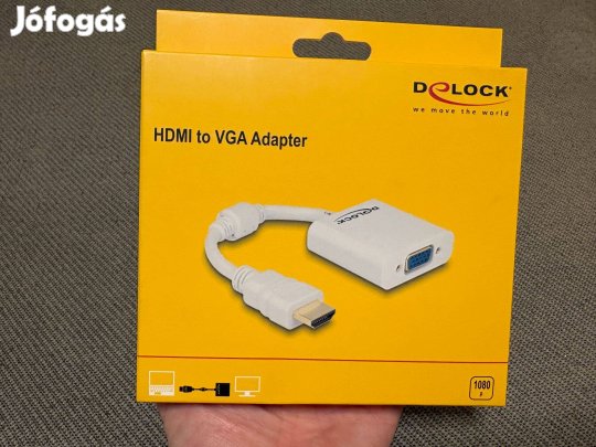 Delock Átalakító HDMI-A male VGA female fehér 65346