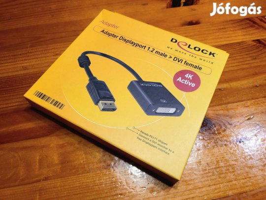 Delock Displayport 1.2 - DVI adapter 4K aktív (62599)