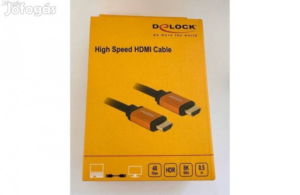 Delock Ultra HDMI 2.1 8K 60Hz 48Gbps kábel 0.5m (85726)