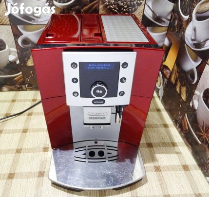 Delonghi Perfecta Cappuccino kávégép kávéfőző presszógép bordó