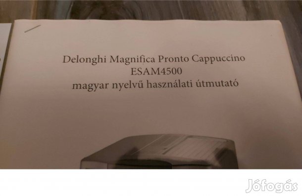 Delonghi magnigica kezelési karbantartási utasítás 1500Ft Veszprém