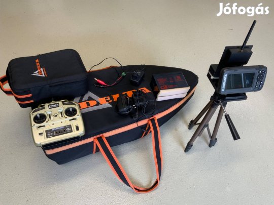 Delta Etetőhajó radarral, Lítium akkuval és gyári táskáival eladó!