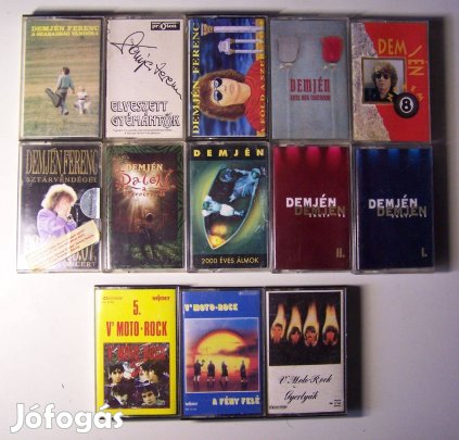 Demjén Ferenc és V' Moto-Rock kazetta-kollekció (összesen 13 db)