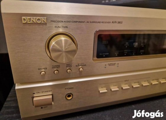 Denon AVR-3802 AV receiver, arany színben, gyári távezérlővel