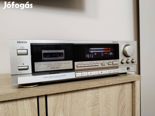Denon DRM-800A 3 fejes, 3motoros dual capstan magnó deck +10db kazetta