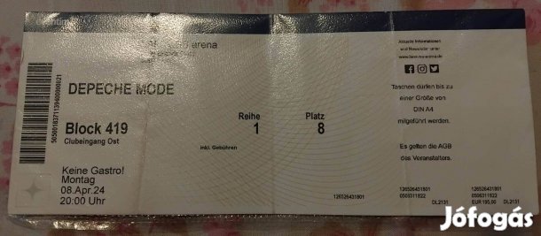Depeche Mode Koncert Jegy