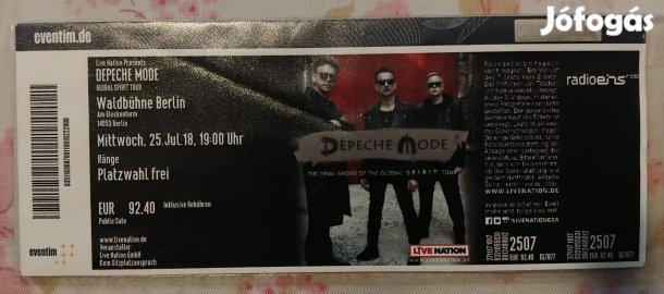 Depeche Mode Koncert Jegy