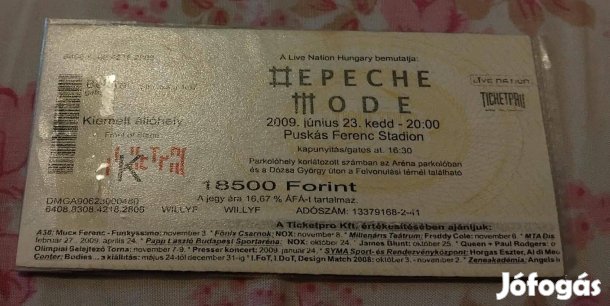 Depeche Mode Koncert Jegy