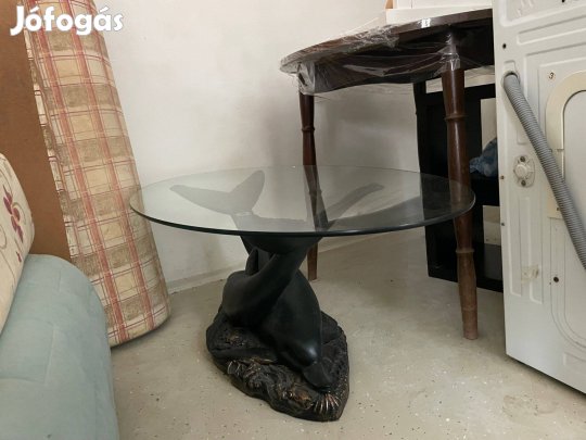 Design Üveg Asztal- Delfin