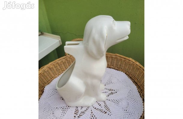 Design, fajansz, kutya alakú wc-kefe tartó