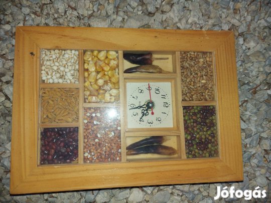 Design fali óra terményekkel 3500Ft Veszprém akár ingyen szállítás