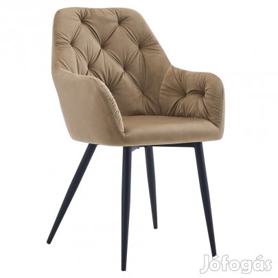 Design fotel, bézs Velvet szövet, VERIO NEW