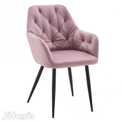 Design fotel, rózsaszín Velvet szövet, VERIO NEW