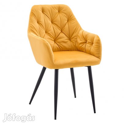 Design fotel, sárga Velvet szövet, VERIO NEW