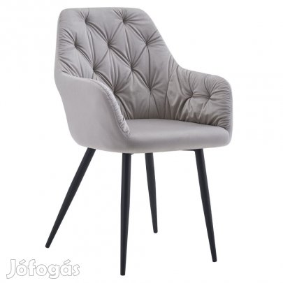 Design fotel, szürke Velvet szövet, VERIO NEW